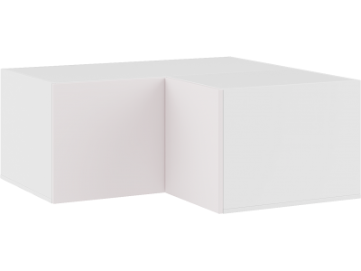 Шкаф Антресоль Римини (МебельМаркет) угловая (600) Белый/Софт Милк